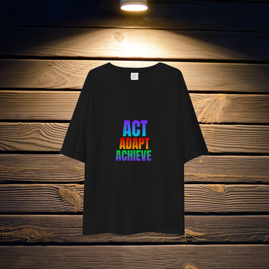 "Act. Adapt. Achieve." Oversized Motivation Tee