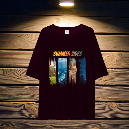 "Summer Vibes" Oversized Cotton T-shirt