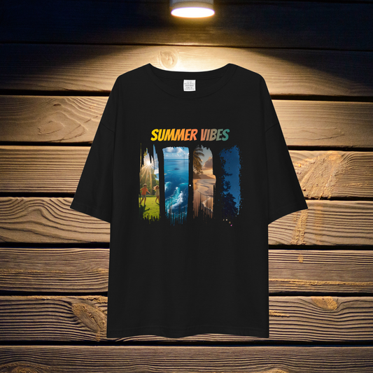 "Summer Vibes" Oversized Cotton T-shirt