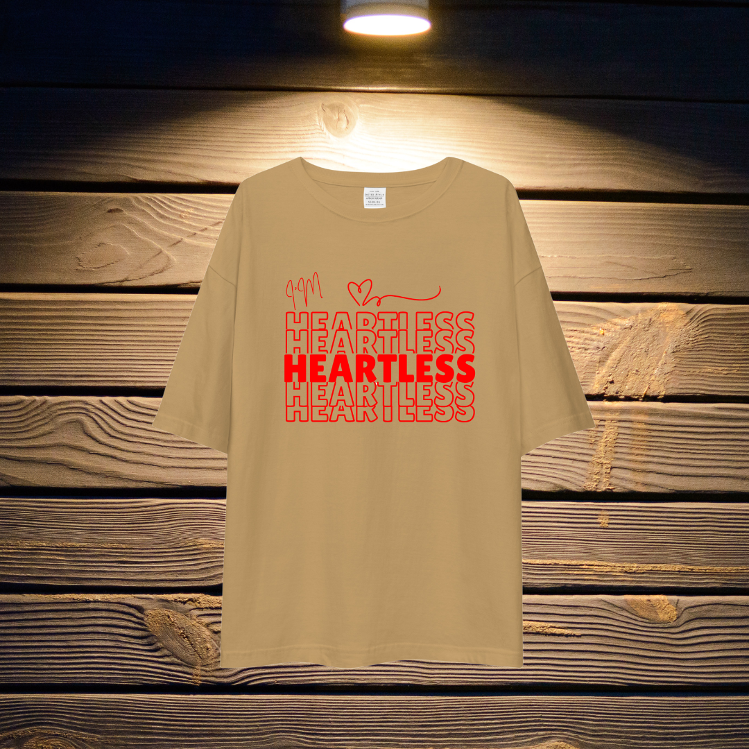 "I'm Heartless" Unisex Oversized T-Shirt Drop Shoulder