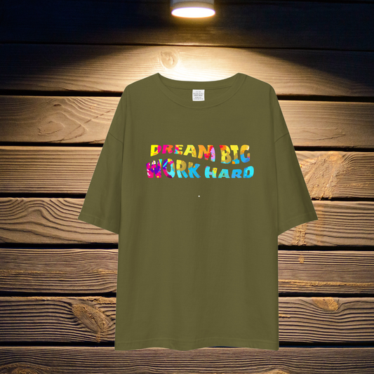 Dream Big Drop Shoulder Cotton T-shirt