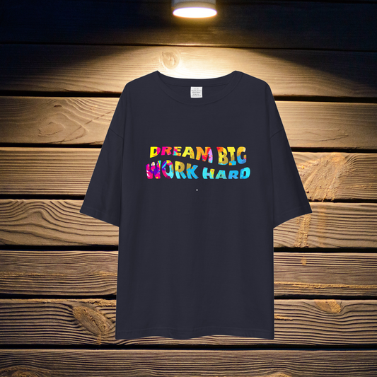 Dream Big Drop Shoulder Cotton T-shirt
